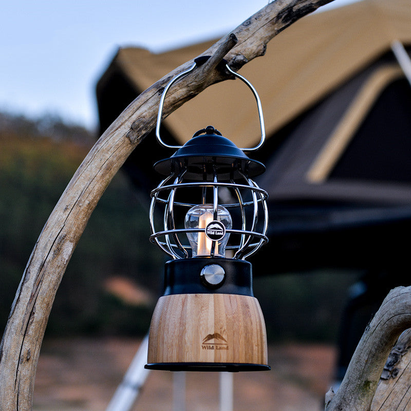 Illuminate Your Adventures with the Retro Portable Hanging Camping Lantern